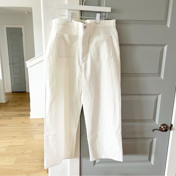 NWT Madewell The Perfect Vintage Wide-Leg Jean Tile White Patch Pocket Edition - Picture 3 of 6